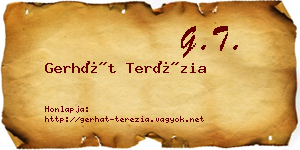 Gerhát Terézia névjegykártya