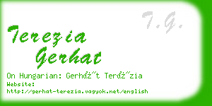 terezia gerhat business card